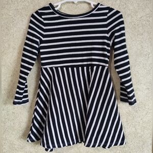 Cat & Jack Dress Black White Striped Size 3T Beetlejuice Referee Jail Costume